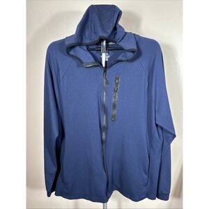 MEMBER'S MARK Men's Premium Stretch Luxe Full Zip Hoodie Navy Blue Size L